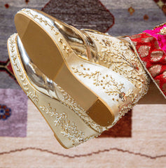 Gold Beaded Bridal Sneaker Wedges - Customized Wedding Shoes | Tiesta Gold Beaded Bridal Sneaker Wedges - Customized Wedding Shoes | Tiesta
