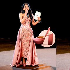 Pink Block Heels I Tiesta for Radhika Merchant Pink Block Heels I Tiesta for Radhika Merchant