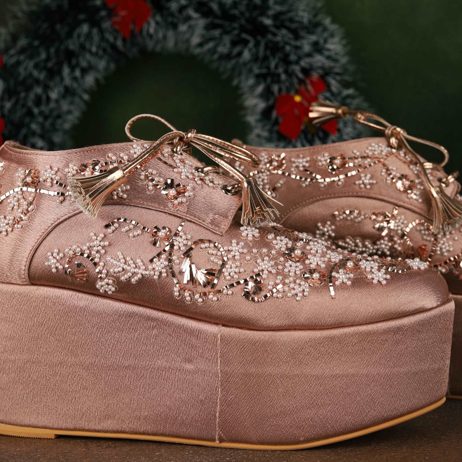 Begum (Blush PINK) Wedding Sneaker wedges Bridal shoes Begum (Blush PINK) Wedding Sneaker wedges Bridal shoes