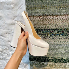 IVES (white high block heels) IVES (white high block heels)