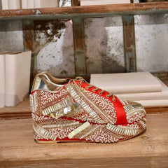 POPPY- Red Bridal Sneaker Platform Wedges | Tiesta Shoes POPPY- Red Bridal Sneaker Platform Wedges | Tiesta Shoes