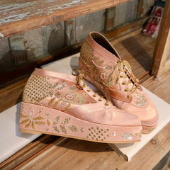 Pink Platform Sneaker Wedges | Tiesta Shoes Pink Platform Sneaker Wedges | Tiesta Shoes
