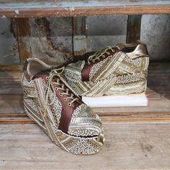 POPPY- Brown Bridal Sneaker Platform Wedges I Tiesta Shoes POPPY- Brown Bridal Sneaker Platform Wedges I Tiesta Shoes
