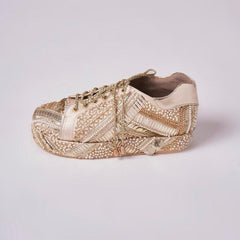 POPPY- Gold Bridal Sneaker Platform Wedges | Tiesta Shoes POPPY- Gold Bridal Sneaker Platform Wedges | Tiesta Shoes