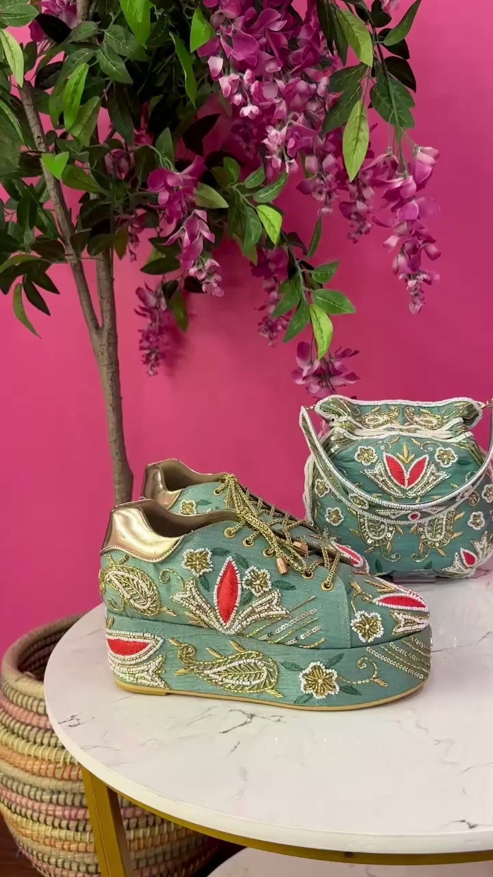 Customizable Matching Potli Bags – Perfectly Paired with Your Shoes. Customizable Matching Potli Bags – Perfectly Paired with Your Shoes.