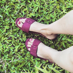 Buckle Sliders ( maroon Suede Open Footwear ) Buckle Sliders ( maroon Suede Open Footwear )