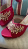 Crystal Blocks (neutral Gold Stones BLOCK heels wedding shoes ) Crystal Blocks (neutral Gold Stones BLOCK heels wedding shoes )