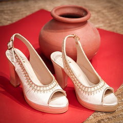 Chaap (hand embroidered blocks heels) Chaap (hand embroidered blocks heels)