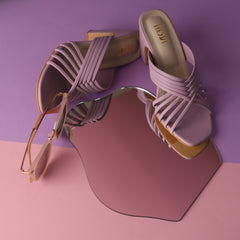 Lilac Comfy Strappy Block Heels | Tiesta Shoes Lilac Comfy Strappy Block Heels | Tiesta Shoes