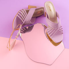 Lilac Comfy Strappy Block Heels | Tiesta Shoes Lilac Comfy Strappy Block Heels | Tiesta Shoes