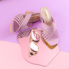 Lilac Comfy Strappy Block Heels | Tiesta Shoes Lilac Comfy Strappy Block Heels | Tiesta Shoes