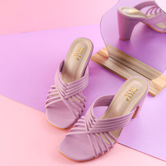Lilac Comfy Strappy Block Heels | Tiesta Shoes Lilac Comfy Strappy Block Heels | Tiesta Shoes