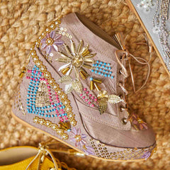 Copper Bridal Sneaker Wedges - Customized Wedding Shoes | Tiesta Copper Bridal Sneaker Wedges - Customized Wedding Shoes | Tiesta