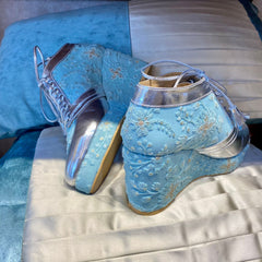 Sneaker wedge (Blue) Bridal shoes wedges Sneaker wedge (Blue) Bridal shoes wedges