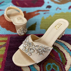 Crystal Blocks (neutral white Stones BLOCK heels wedding shoes ) Crystal Blocks (neutral white Stones BLOCK heels wedding shoes )
