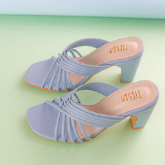 Calm Sky Blue Strappy Block Heels - Her Shades Calm Sky Blue Strappy Block Heels - Her Shades