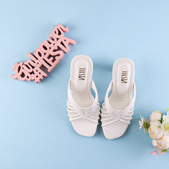 White Strappy Block Heels | Tiesta Shoes White Strappy Block Heels | Tiesta Shoes
