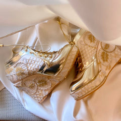 Sneaker wedges ( Gold embroidery) Sneaker wedges ( Gold embroidery)