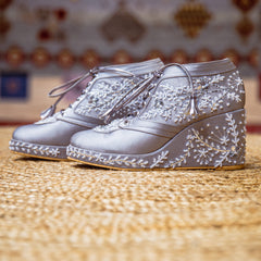 Sneaker wedge (grey)  Wedding Sneaker wedges Bridal shoes Sneaker wedge (grey)  Wedding Sneaker wedges Bridal shoes