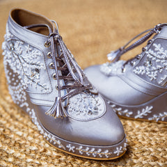 Sneaker wedge (grey)  Wedding Sneaker wedges Bridal shoes Sneaker wedge (grey)  Wedding Sneaker wedges Bridal shoes