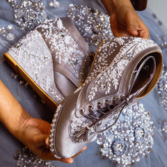 Sneaker wedge (grey)  Wedding Sneaker wedges Bridal shoes Sneaker wedge (grey)  Wedding Sneaker wedges Bridal shoes