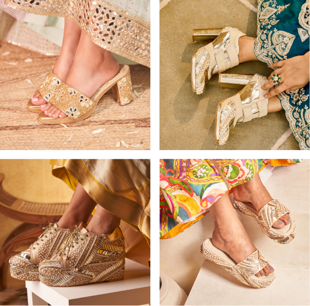 Gold Bridal Sneakers & Heels: The Perfect Blend of Glamour, Comfort & Customisation