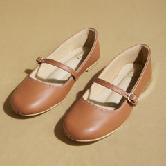 Custom Tan Ballerinas – Trendy Flats | GoBasic