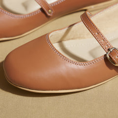 Custom Tan Ballerinas – Trendy Flats | GoBasic
