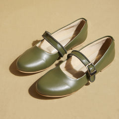 Olive Green Ballerinas – Trendy Flats | GoBasic |Customisable