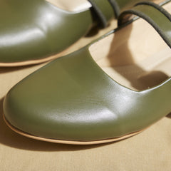 Olive Green Ballerinas – Trendy Flats | GoBasic |Customisable