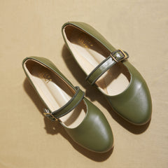 Olive Green Ballerinas – Trendy Flats | GoBasic |Customisable