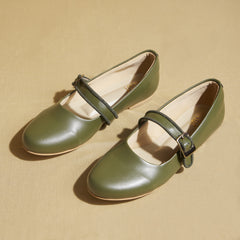 Olive Green Ballerinas – Trendy Flats | GoBasic |Customisable