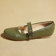 Olive Green Ballerinas – Trendy Flats | GoBasic |Customisable