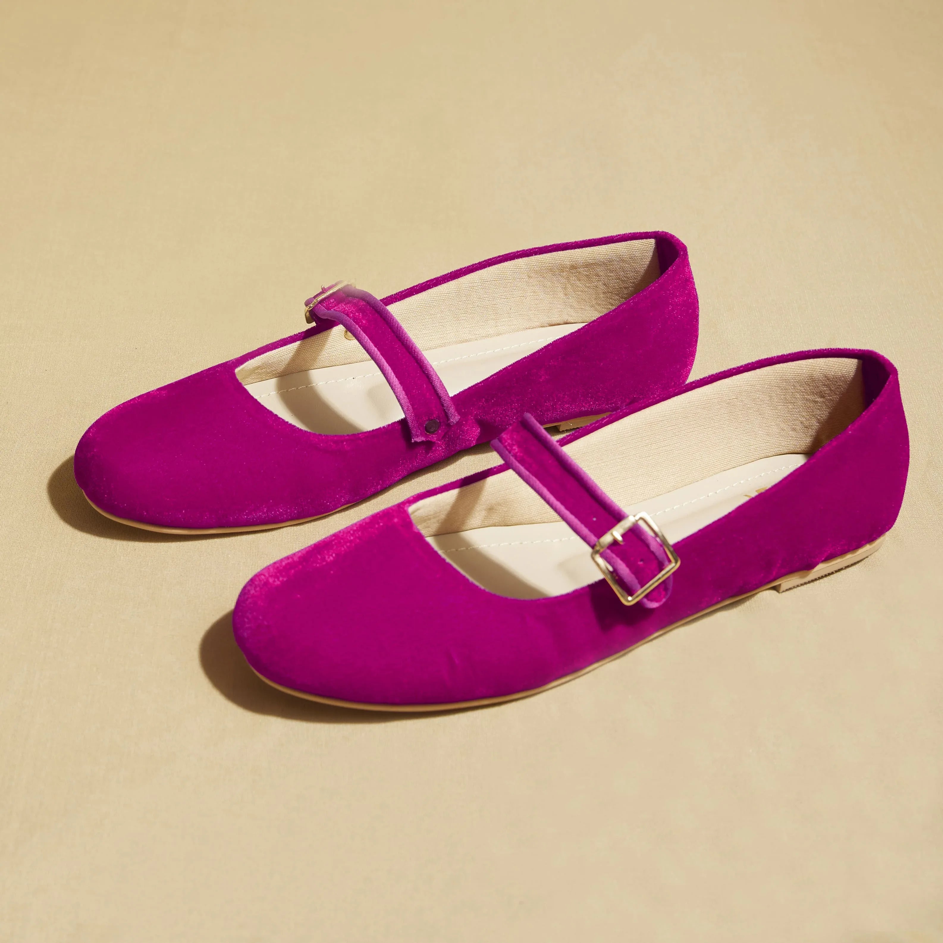 Velvet Pink Ballerina Flats – Ultra Soft GoBasic Customisable