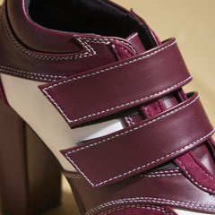 Maroon Sneaker Boots – 4 to 4.5 Inch Heel | Customisable