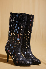 Mirror Calf-Length Boots – 3 - 3.5 Inch Heel |  Customisable