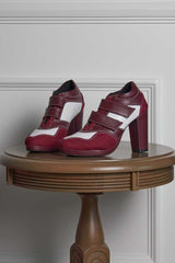 Maroon Sneaker Boots – 4 to 4.5 Inch Heel | Customisable