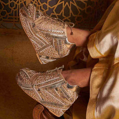POPPY- Dark Gold Bridal Platform Sneakers