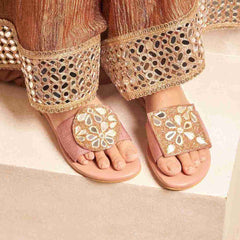 Blush Mirror Bloom Flats
