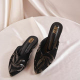 Customizable Black Pointy Ballerina Flats | Cushioned for Comfort