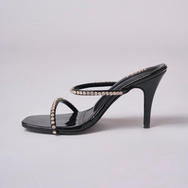 Studded (Black) Heels - Main Image