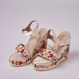 Customizable Hand-Embroidered Wedges for Festive &amp; Bridal Wear | Lightweight, Cushioned.