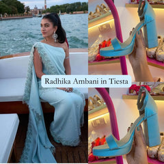 Teal Satin Block Heels