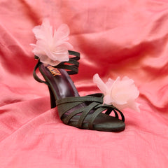 Claire- Strappy Floral stilettoes