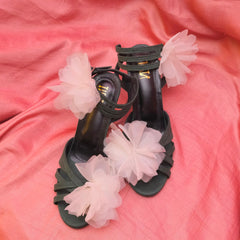 Claire- Strappy Floral stilettoes