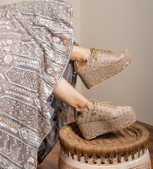 Jhoom- Rosegold Platform Sneakers