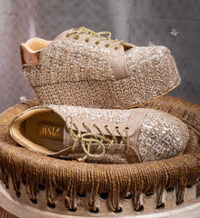 Jhoom- Rosegold Platform Sneakers