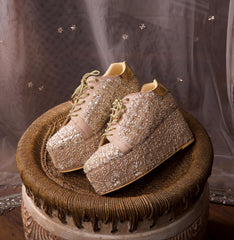Jhoom- Rosegold Platform Sneakers
