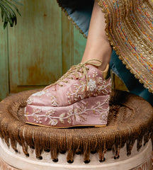 Bloom - Zari Pink Floral Sneakers