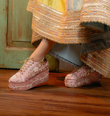Bloom - Zari Pink Floral Sneakers